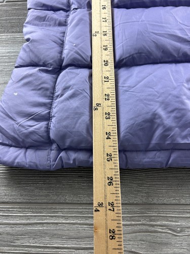 The North Face 700 Down Jacket Womens Large Purple Full Zip Mock Neck Pockets - Picture 8 of 12