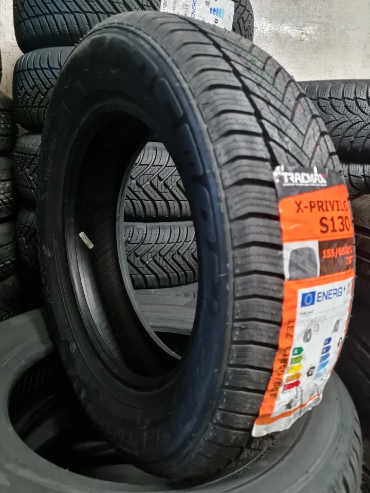 Treno completo 4 Pneumatici invernali 155/65/13 73T Tracmax S130 gomme nuove - Immagine 3 di 4