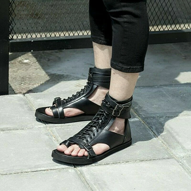 Leather lace best sale sandals