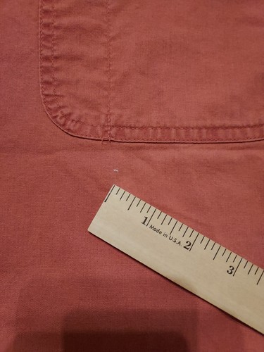 Red Head Mens Button Down Medium Red Short Sleeve Embroidered Vintage Fishing - Picture 7 of 9