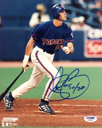 SHAWN GREEN SIGNED AUTOGRAPHED 8x10 PHOTO + 30/30 TORONTO BLUE JAYS PSA/DNA