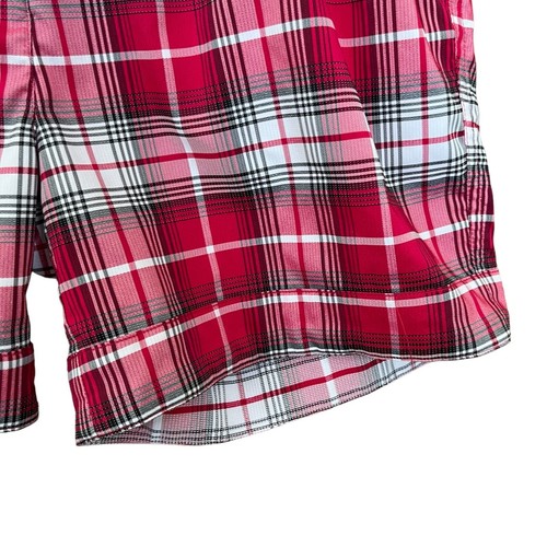 Nike Golf Shorts Girls XL Pink White Plaid DriFit Adjustable Waist Athleisure - Picture 6 of 17