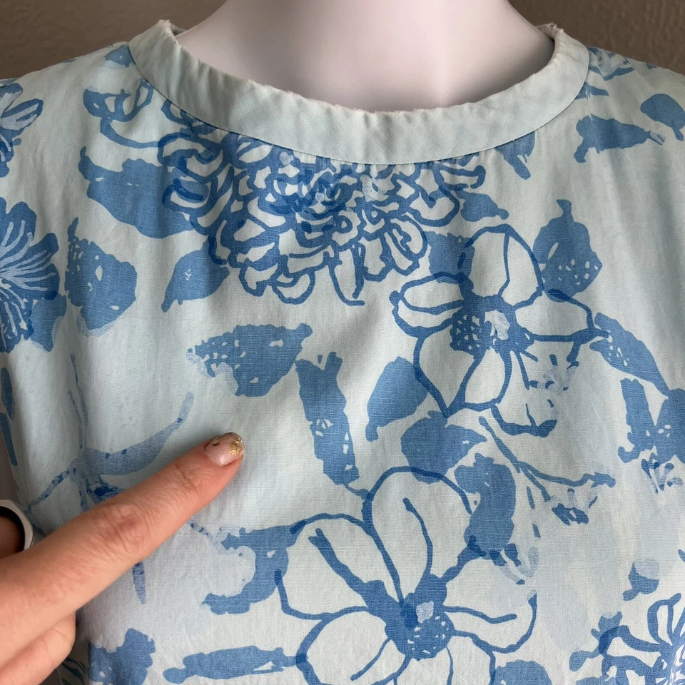 Vestido Vintage Años 60 The Lilly Tag Lilly Pulitzer Talla S Azul Floral 100% Algodón Foto 3 de 4