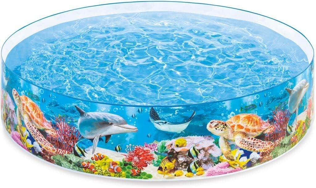 Piscina inflable Highliving INTEX 56451NP 5 pies x 10 pulgadas debajo de las palmeras