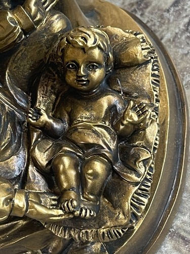 Christmas Decoration Statue-Holy Family with Baby Jesus Cold Cast Bronze St - 第 6/6 張圖片
