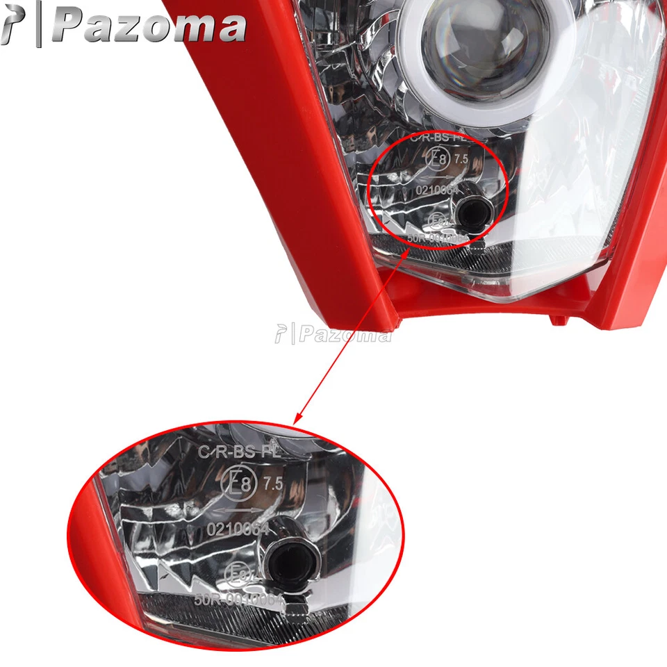 Carenado de faros LED de enduro Emark E8 para Honda CRF250F CRF450R/X CRF250R XR400 Foto 2 de 4