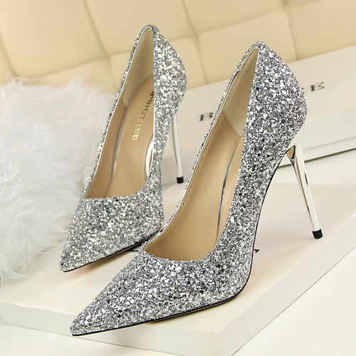 Women's Classic Stiletto Glitter Corset High Heel Party Club Wedding Pumps Shoes - Picture 54 of 73