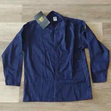 NWT Revco Black Stallion FN9-30C 9oz Cotton FR Welding Jacket Navy Blue Size M