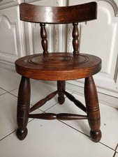 Ancienne  chaise basse tabouret  Charles DudouyT pied tripode à voir!!