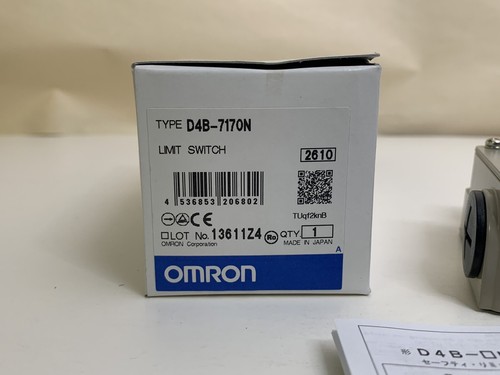 Interruttore limite di sicurezza Omron D4B-7170N attuatore stantuffo superiore nuovo con scatola - Foto 2 di 9