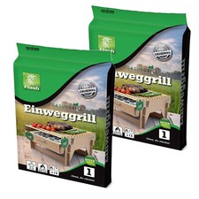 2x Pietra lavica premium sostenibile griglia usa e getta aiuto per la coltivazione legno bambù carbone