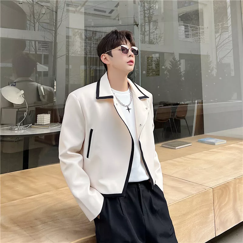 Men's White Duck Jacket, Men's Winter Jacket, Short Jacket