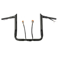 14" Street Electra Glide Prewired Handlebar 1.5" Fat Ape Hanger for Harley 96-06