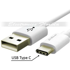 USB-C Type-C Connector Data Sync Charger Charging Cable Cord Black/White lot