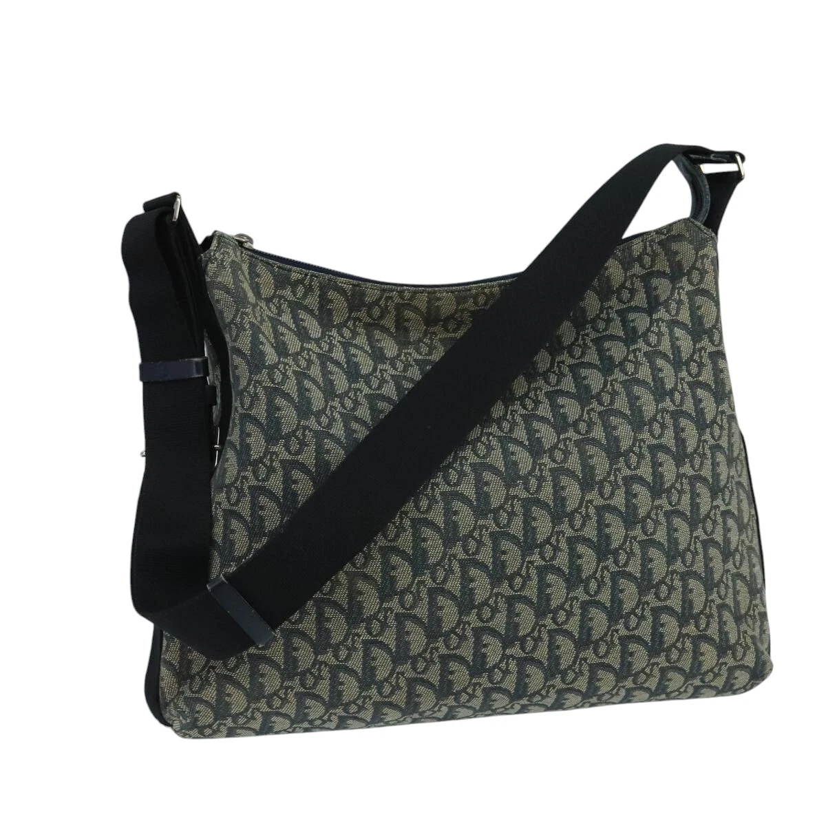 Sac bandoulière Christian Dior trotteur toile bleu marine authentique 104689