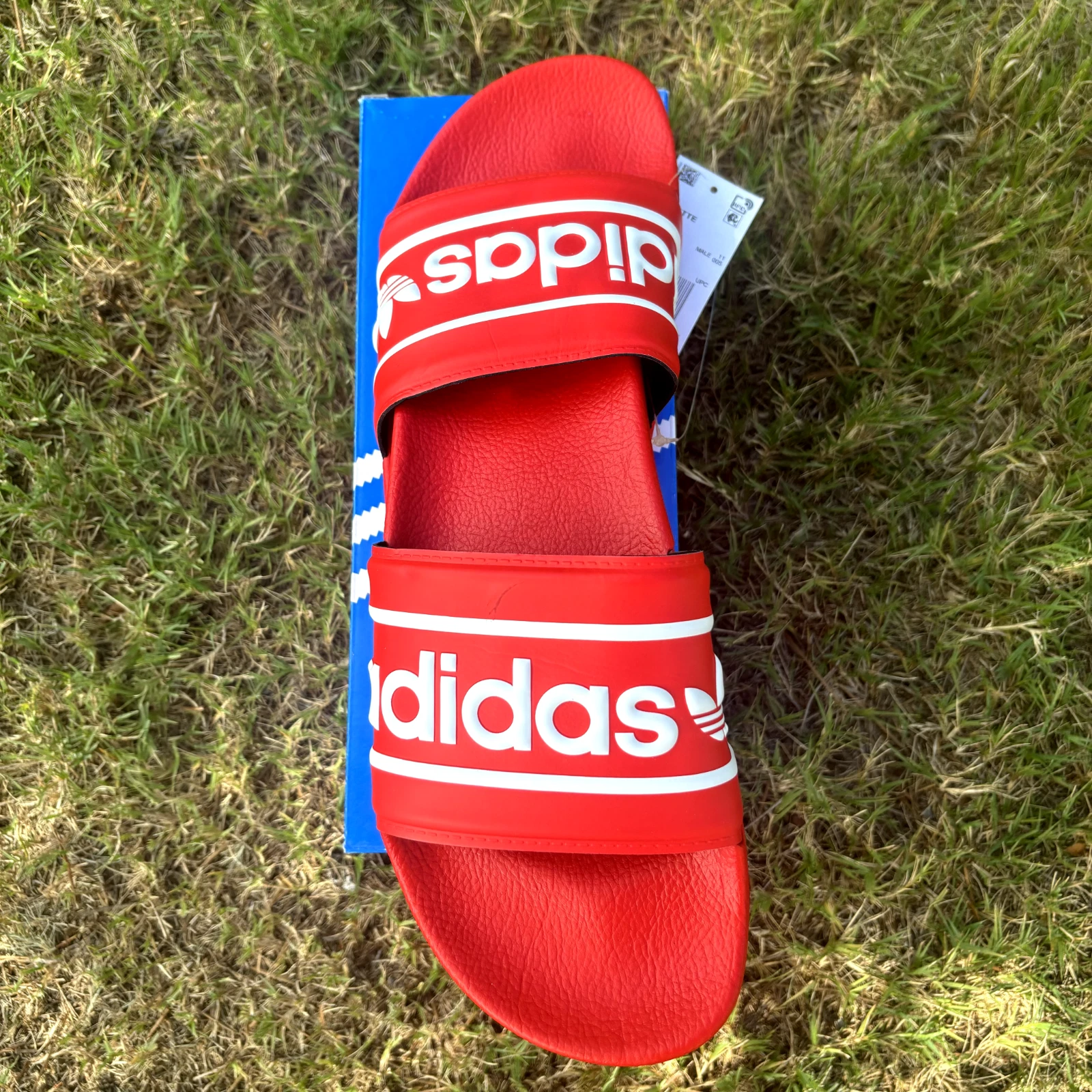 NUOVE SLIDE ADIDAS ORIGINALS DA UOMO ADILETTE TRIFOGLIO TAGLIA 11 #ID5796