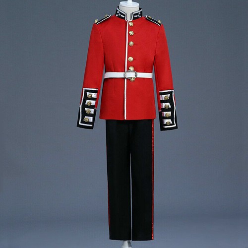 Boys Kids British Royal Guard Uniform Costume Jacket Hussar Drum Fancy Dress!! - Picture 6 of 18