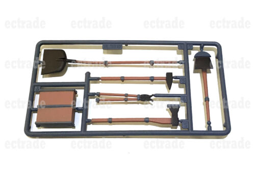 1/16 Henglong RC Tanque Piezas Tigre Alemán 1 Juego de Herramientas Accesorios Pala Hacha 3818 - Imagen 2 de 3