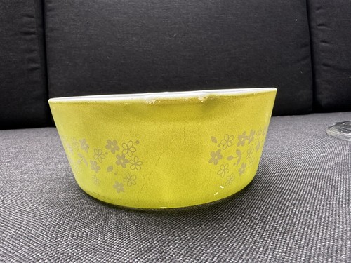 Vintage Pyrex Green Spring Blossom Baking Dish & Lid 750ml 472-B Crazy Daisy - Picture 15 of 17