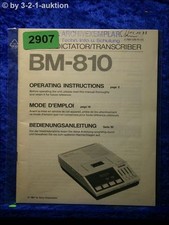 Sony Bedienungsanleitung BM 810 Dictator Tran...