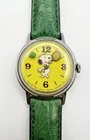 Vintage Timex Snoopy Tennis Watch Manual Wind 1950s/1970s Peanuts Yellow Dial Ru