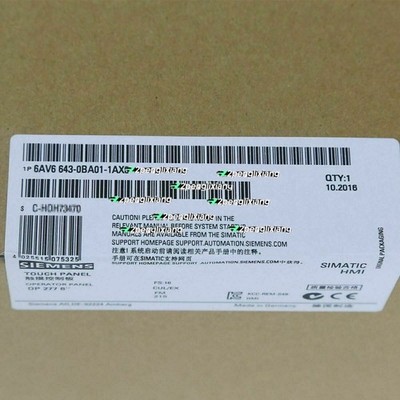 6AV6 643-0BA01-1AX0 SIEMENS HMI 6AV6643-0BA01-1AX0 Operator Panel 5.7'' Display