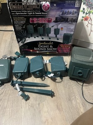 Holiday Brilliant Light & Sound Show Lighting Kit Music Speaker Green
