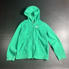 Nike Youth Size M 8-10 Vibrant Green Zip-Up Hoodie