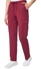 Mondetta Ladies' Straight Leg Cargo Pant Tibetan Red, Small NEW