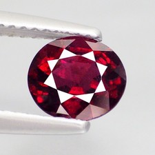1.52 Cts PRETTY OVAL 7 x 6 mm NATURAL TANZANIA REDDISH PINK RHODOLITE GARNET