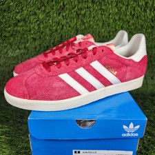 Adidas Gazelle Originals Mens Red Suede and White Shoes Sneakers IF9652