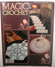 Magic Crochet Magazine 24 March 1983 Linens Doilies Bedspreads 24 Designs