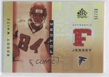 2005 Upper Deck Reflections Future Fabric Gold 2/25 Roddy White #FFR-RW 0b2