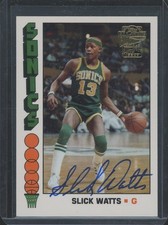 2005 Topps Fan Favorites Slick Watts #FFA-SWA 1952 Style Autograph Seattle Sonic