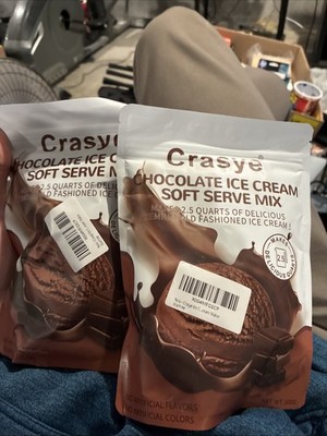 Crasye Chocolate Ice Cream Soft Serve Mix Ex 5/25/2027 LOT OF 2
