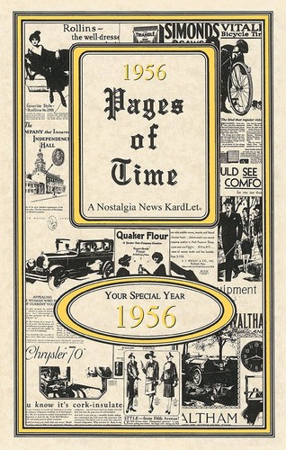 Pages of Time 1956 CELEBRATION KardLet: Birthdays, Anniversaries, Reunions, ...