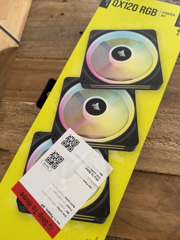 CORSAIR iCUE LINK QX120 RGB 120mm Case Fan SEALED NIB - Black Starter Kit (3pk)