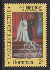 Dominica 1986 Queen Elizabeth II Wedding Photograph 2c Mint Never Hung SG 998