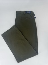 POLO RALPH LAUREN RELAXED FIT OLIVE CHINOS PANTS MENS SIZE 36X30 ZIP FLY NEW NWT