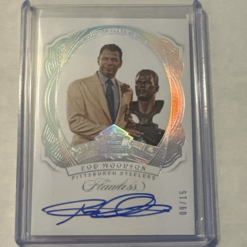 2018 Panini Flawless Rod Woodson Auto Induction Class HOF Legend Refractor /15