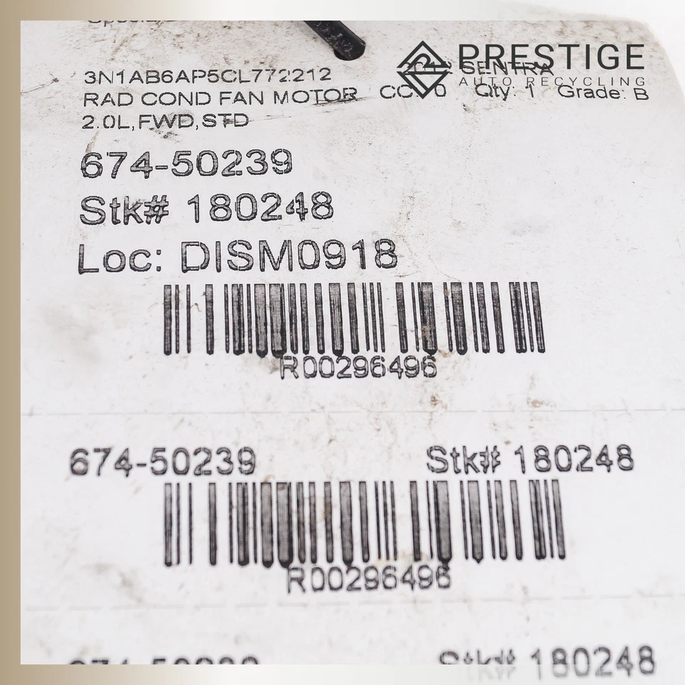 2007-2012 NISSAN SENTRA Radiator Dual Cooling Fan Motor w/ Shroud 21481-ET000 Foto 3 de 3