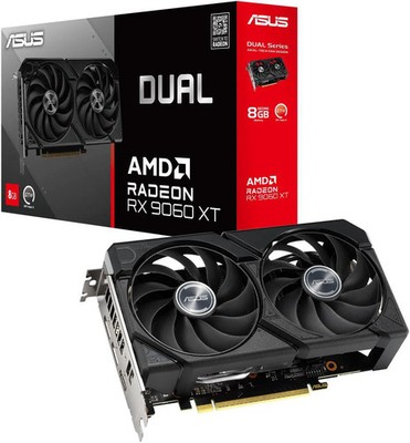 (Factory Refurbished) ASUS AMD Dual RX 9060 XT 8GB DUAL-RX9060XT-8G Video Card