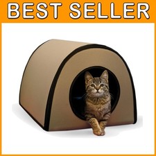 Insulated Heated Outdoor Cat House - Weatherproof Shelter