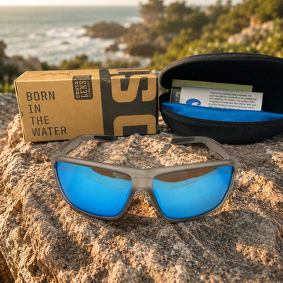 NEW Costa Del Mar Rinconcito Polarized Sunglasses Matte Gray Frame Blue Lens UV