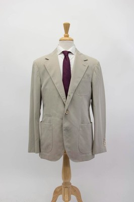 NWT$6450 Brunello Cucinelli Men 100% Silk Sport Coat W/Logo Buttons 50/40US A262