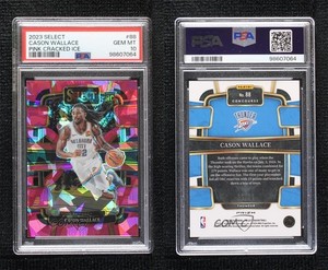 2023 Select Concourse Pink Cracked Ice Prizm /99 Cason Wallace PSA 10 Rookie RC