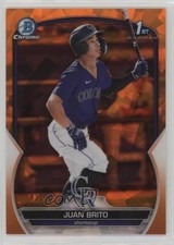 2023 Bowman Sapphire Edition Chrome Prospects Orange 41/50 Juan Brito 0pg6