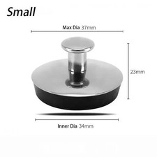Stainless Steel Bath Sink Plug Stopper S/M/L Fit Basin Kitchen Bathroom Drain