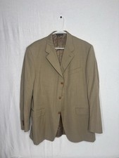 Canali Made In Italy Men s Tan Wool Blazer 54R Made In Italy