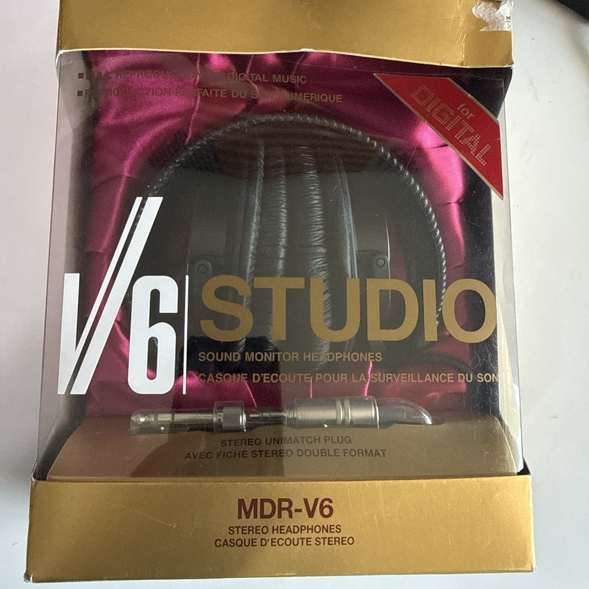 Sony MDR-V6 Over the Ear Headphones - Black for sale online | eBay